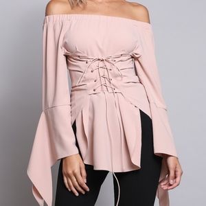OFF SHOULDER WITH CORSET TOP